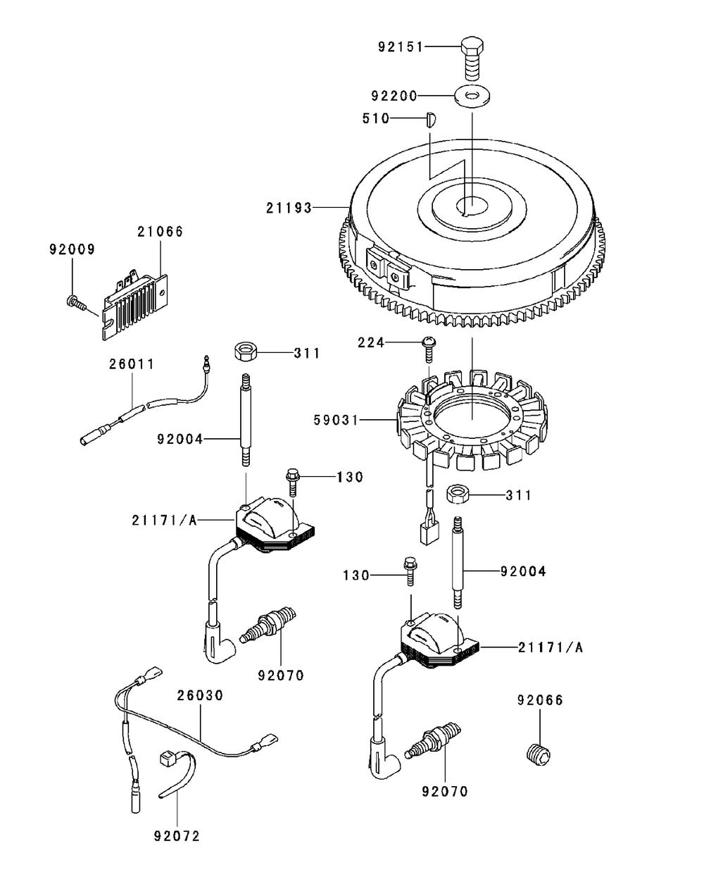 Fh721v As26 Electric Equipment Diagram and Parts List for 53BB5D8X750-25HP-OHV Cub Cadet Lawn Tractor